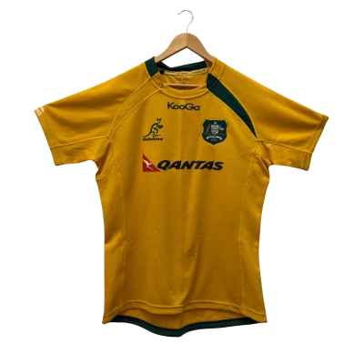 *BNWT* KooGa Men’s 2013/14 Australia National Wallabies  Size L Rugby Union Jersey - Green/Gold