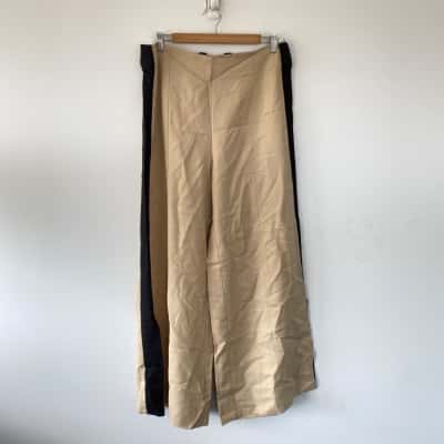 Cue Beige Black Pants  Size 14 