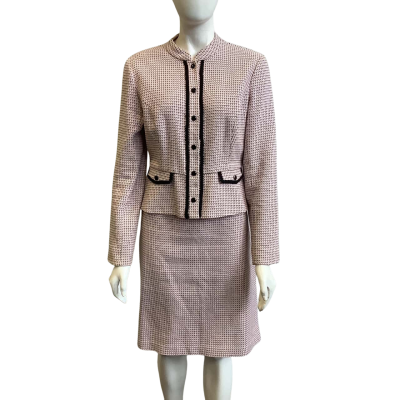 Review Women's Size 12 Jacket & Skirt Suit Set Pink 