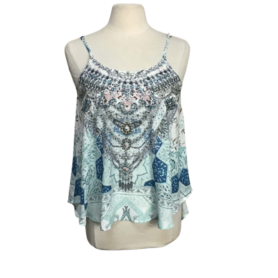  Gems Womens  Size 10 Diamonte Decal Cami Top 