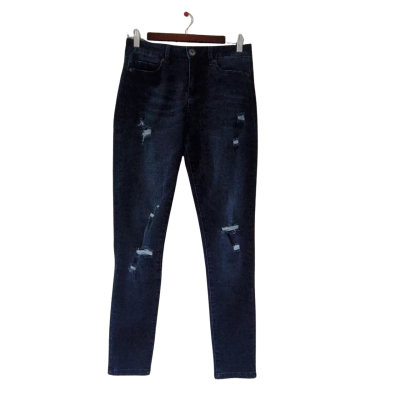 Monaco Jeans Womens Distressed Navy Blue Jean - Size 11