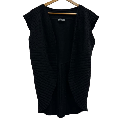 She's So Womens  Size 50 Cardigan Vest Black  