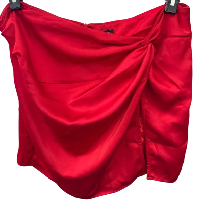 Boohoo Women’s - Size 18 Mini Skirt Red 