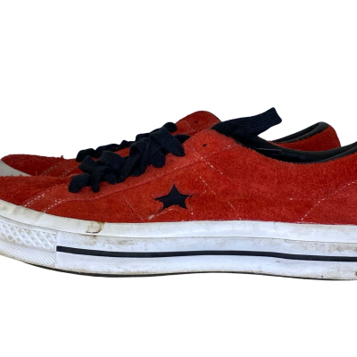 Converse Unisex Shoes Size 10 / 8 Black  / Red / White 