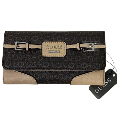 Guess Womens Wallet Brown / Cream 