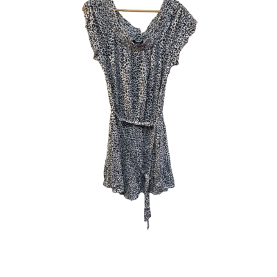 BNWT Decjuba Womens  Size L Mini Dress Animal print / Black  / White RRP $99.95