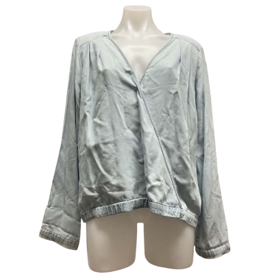 Sass & Bide Womens Size 14 Long Sleeve Top Blue 