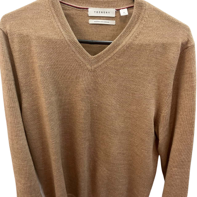 Trenery Womens  Size M V-Neck Jumper Beige 