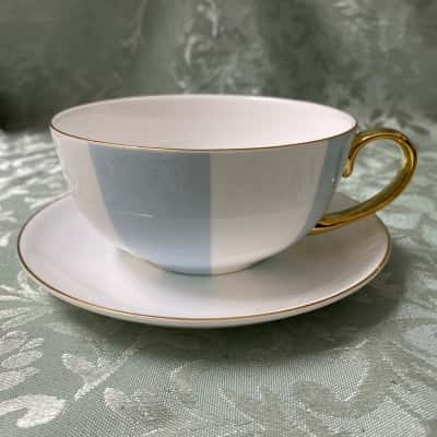 Zjoosh Teacup with Saucer Blue & White