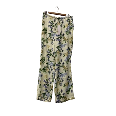 Isle Of Mine Womens  Size S Casual Pants Cream / Floral 