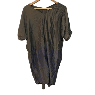 ELK Womens  Size M Shirt Dress Olive 