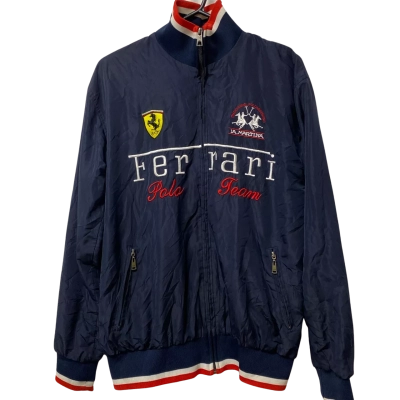 Mens La Martina x Ferrari Size XXL Navy Blue Bomber