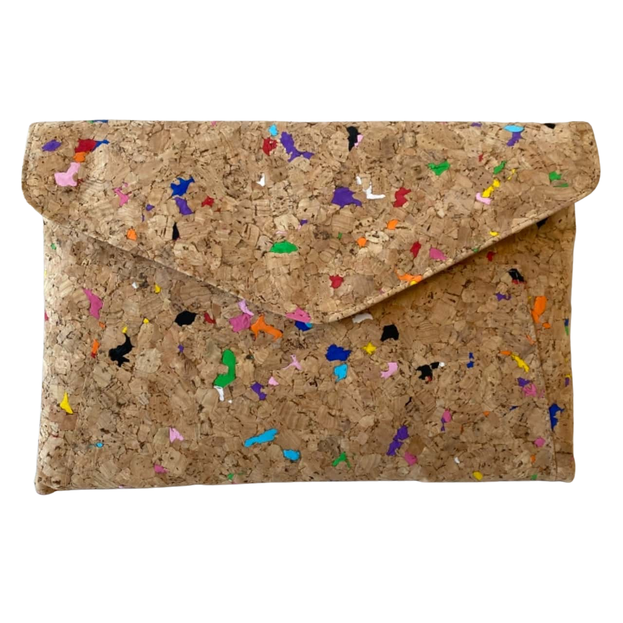 By The Sea Women's Aurora Cross Body Eco Friendly Cork Clutch in Vivid(s)