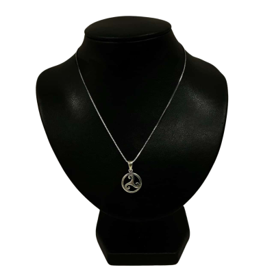 Silver Triskelion Necklace 