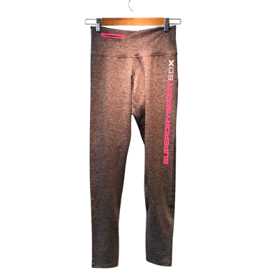 Superdry Sport Womens  Leggings Size XS Black  / Grey / Pink  