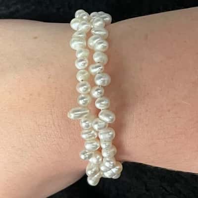 Freshwater Pearl Wrap Around Bracelet 