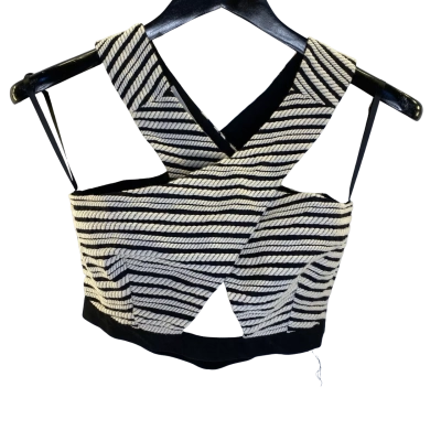 alice McCall Womens  Size 10 Top Black  / Striped / White 