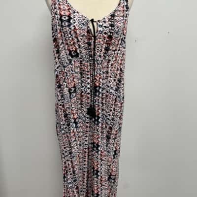 beme Womens Size 14 Casual Dress Black/Blue / Orange NEW WITH TAHS RRP $89.99