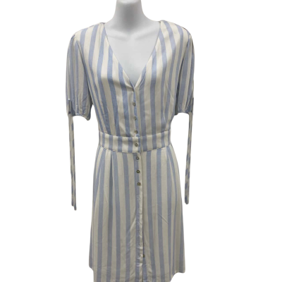 Sass Womens  Size 14 Babydoll Dress Black  / Striped / White 