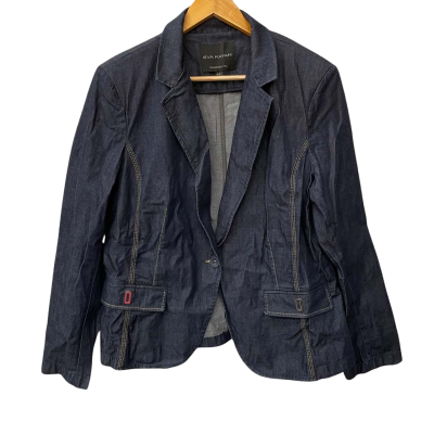 Eva Kayan Womens  Size 44 Denim Blazer Blue 