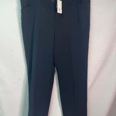 Rockmans Womens  Size 18 Straight Leg Pants Navy Blue 