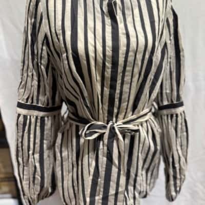 Sass & Bide Womens Beige / Black  / Striped  Blouse