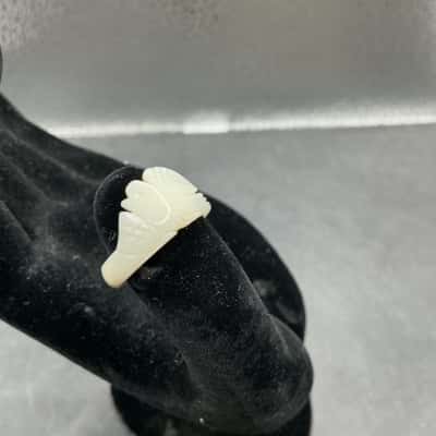  Womens Carved Mother of Pearl Ring 