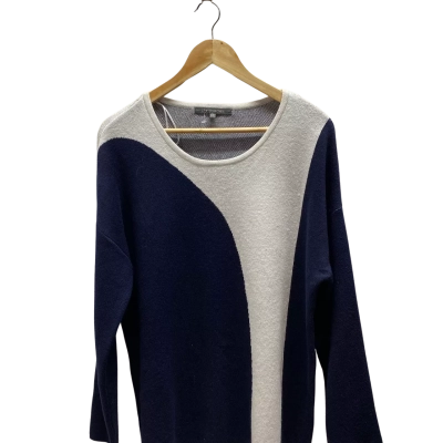 Liz Jordan Womens Jumper Size XL Navy & White Jumper 