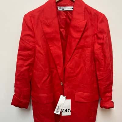 Zara Womens  Size XS Blazer Red 