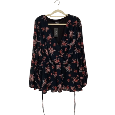 BNWT City Chic Womens Arianna Top Size L Black RRP$89.95 