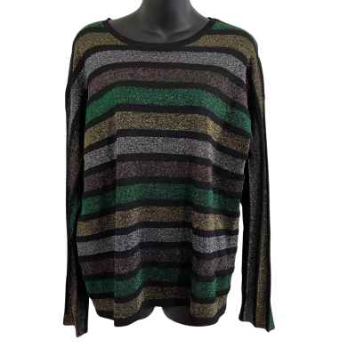 ELK Womens  Size 10 Jumper Multicoloured With Metallic Flecks 