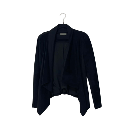 Jacqui-E Suede Blazer Jacket Size 10 Black  