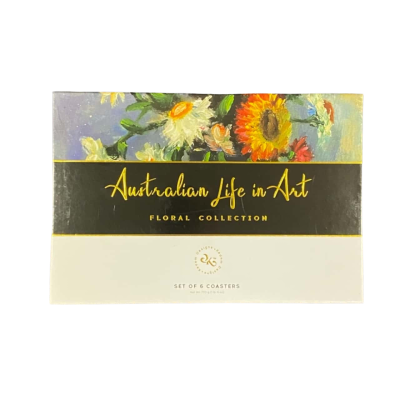 Australian Life In Art Floral Collection Set of 6 Coasters