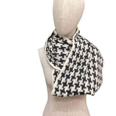 Mimco Womens Scarf Black  /  White /Checked 