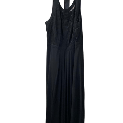 City Chic Womens  Size L Maxi Dress Black  with lace inserts.