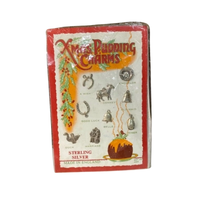 Vintage Xmas Pudding Charms Sterling Silver Set No 292