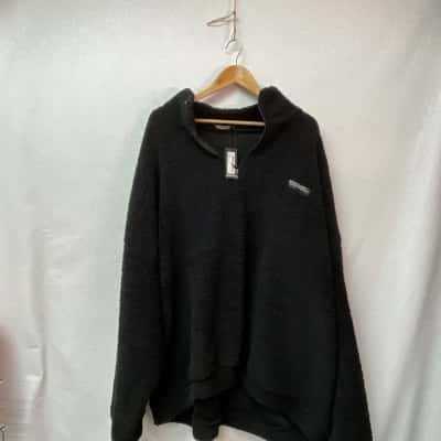 Boohoo Womens  Size 28 Quarter Zip Jumper Black  