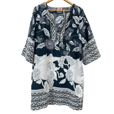 Leona Edmiston Blue Floral Tunic Dress Size 3