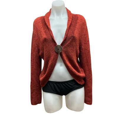 Liz Jordan Womens Size L Button-down Cardigan Brown 