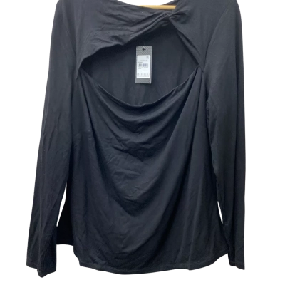 City Chic Womens  Size M Long Sleeve Top Black  