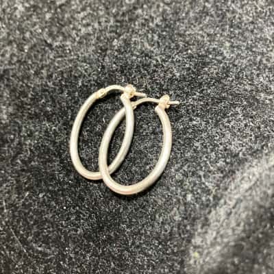  Womens Hoop Earrings Silver 925