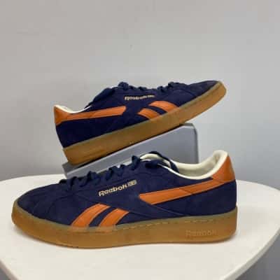 Reebok Mens  Suede Leather Size 11 Sneakers / Trainers Blue / Brown 