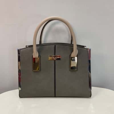Frank Lyman Womens Medium Handbag Animal print / Beige / Gold / Grey 