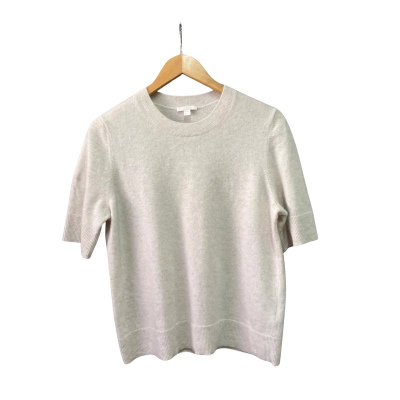 COS Womens  Size M Cashmere Short Sleeve Top Off White 