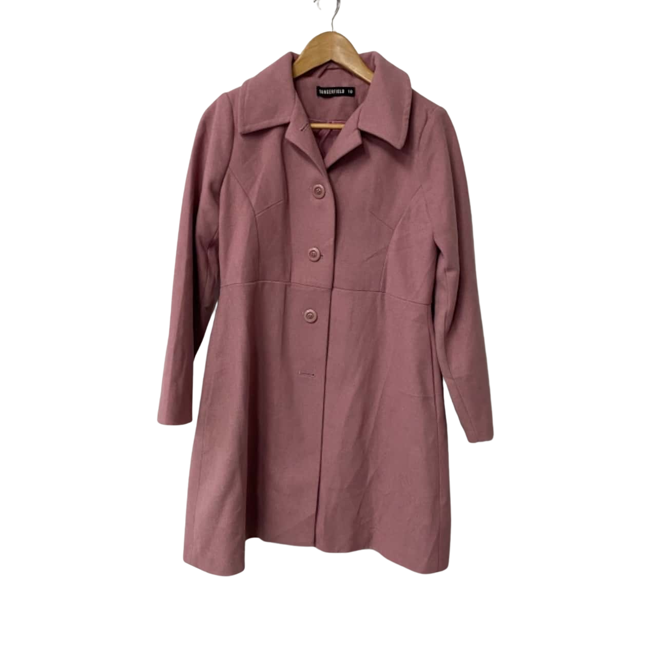 Dangerfield Womens Size 10 Winter Coat Pink Wool Mix