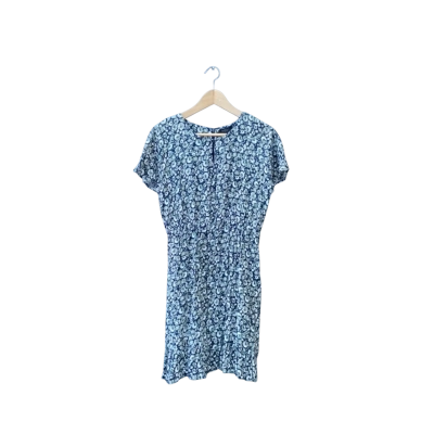 Basque Size 12 Casual Dress Floral/Green/Grey/Multicoloured/Navy Blue/White BNWT