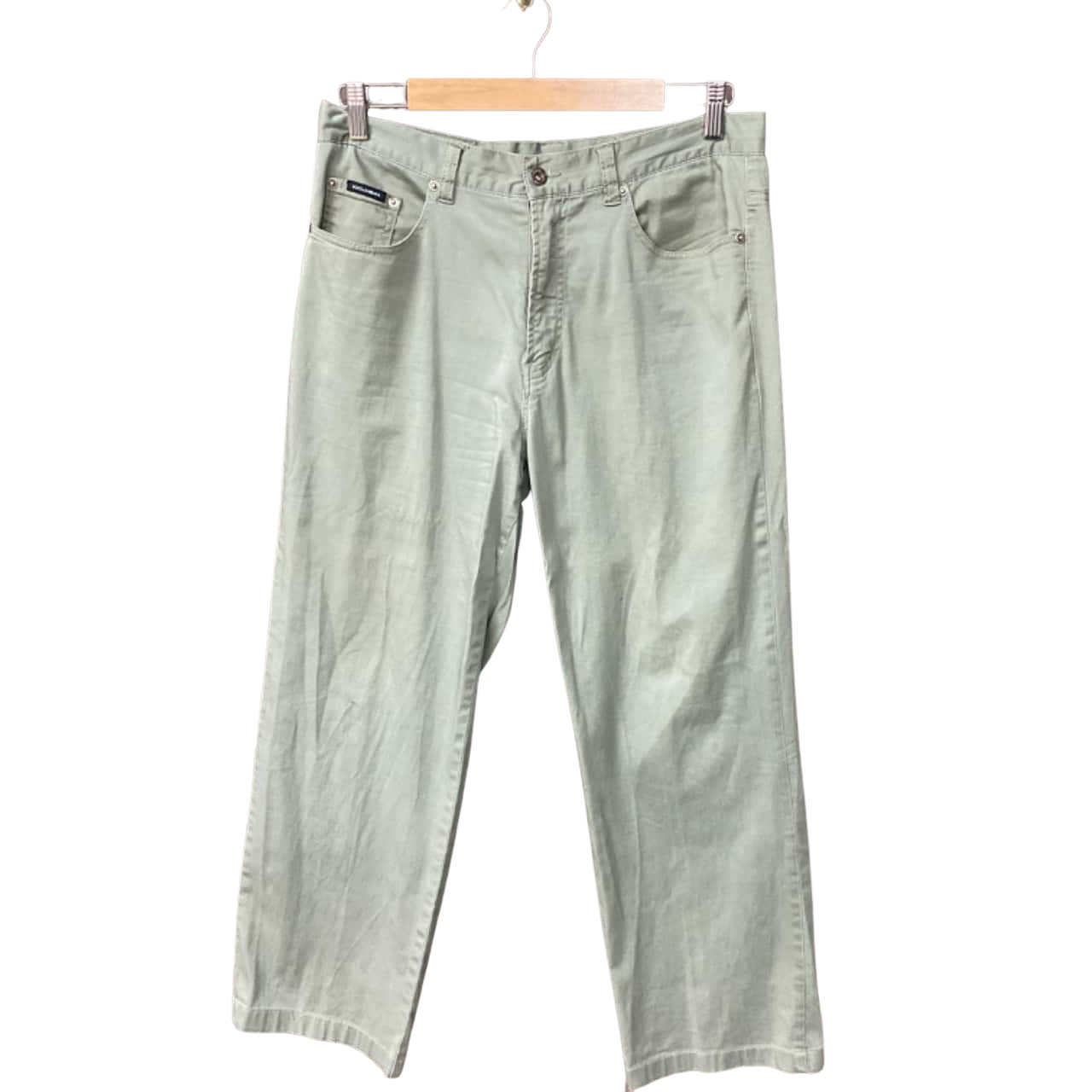 D&G Mens Size 31 Straight Cut Chino Jeans Khaki/Green/Grey (s)
