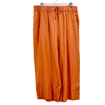 BNWT Katies Linen Blend Burnt Orange Wide Leg Pants Size 14 RRP $89.99
