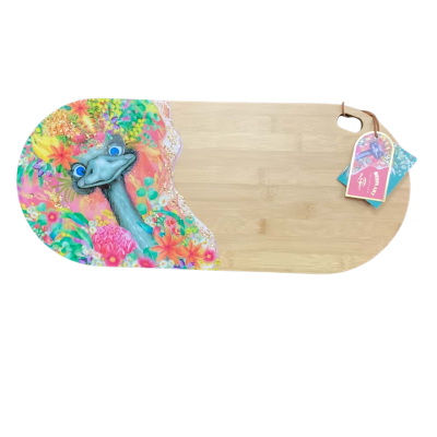 NEW Lisa Pollock Emu Resin Bread Board 