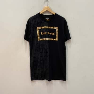  Last Kings Men’s T-shirt  Size L Black  / Gold Logo